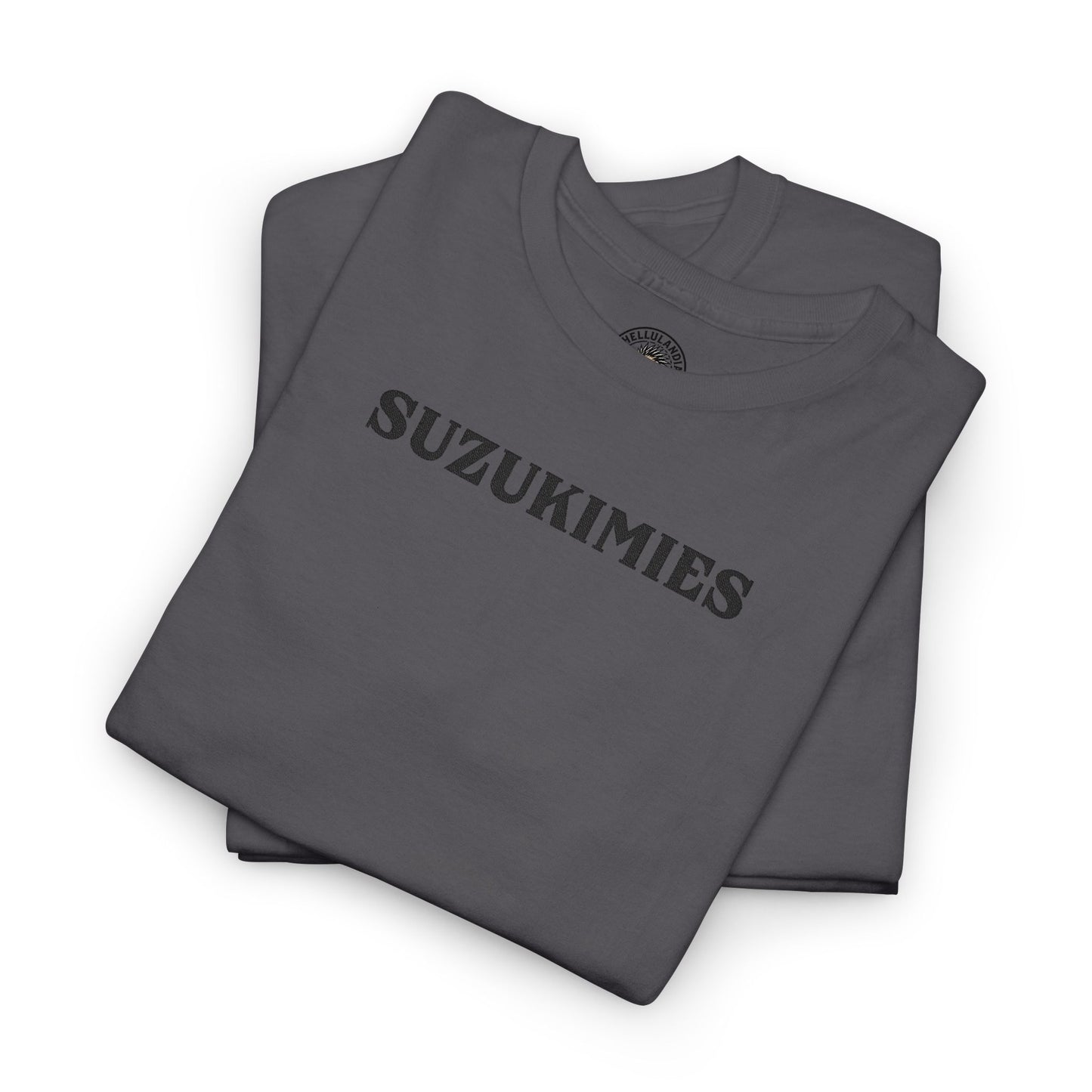 Suzukimies Graphic Tee — Retro Script biker Lover T-Shirt