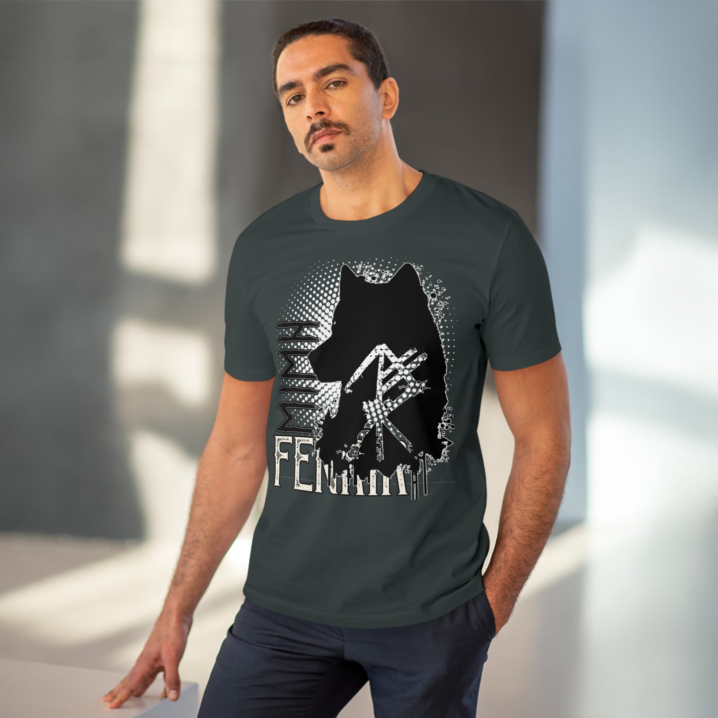 T-shirt unisex eco cotton - wolf Fenrir