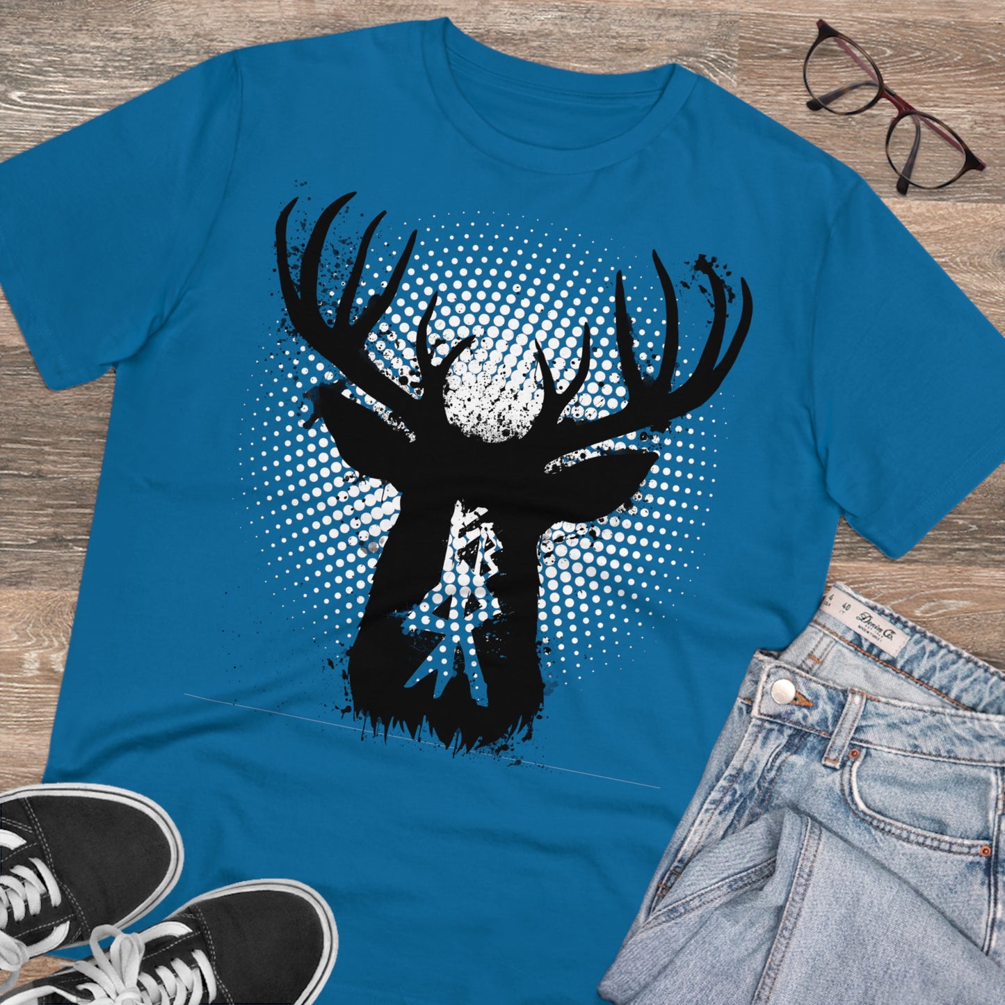 T-shirt unisex eco cotton - deer binding halter