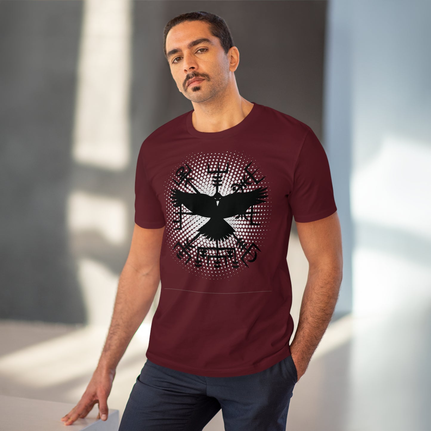 T-shirt unisex eco cotton - vegvisir and raven