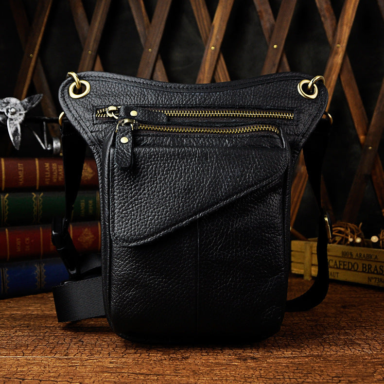 smart Crazy Horse leather belt bag for men