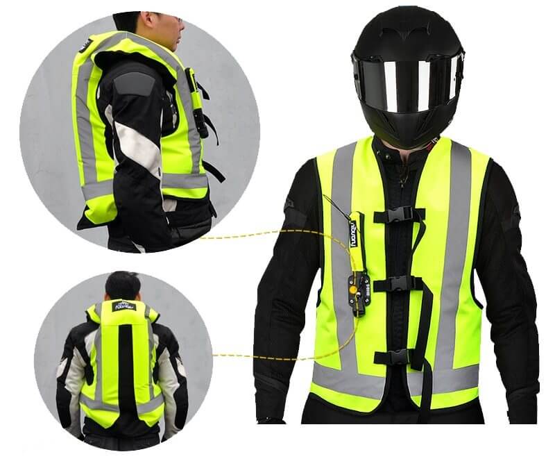 Motorcycle airbag vest