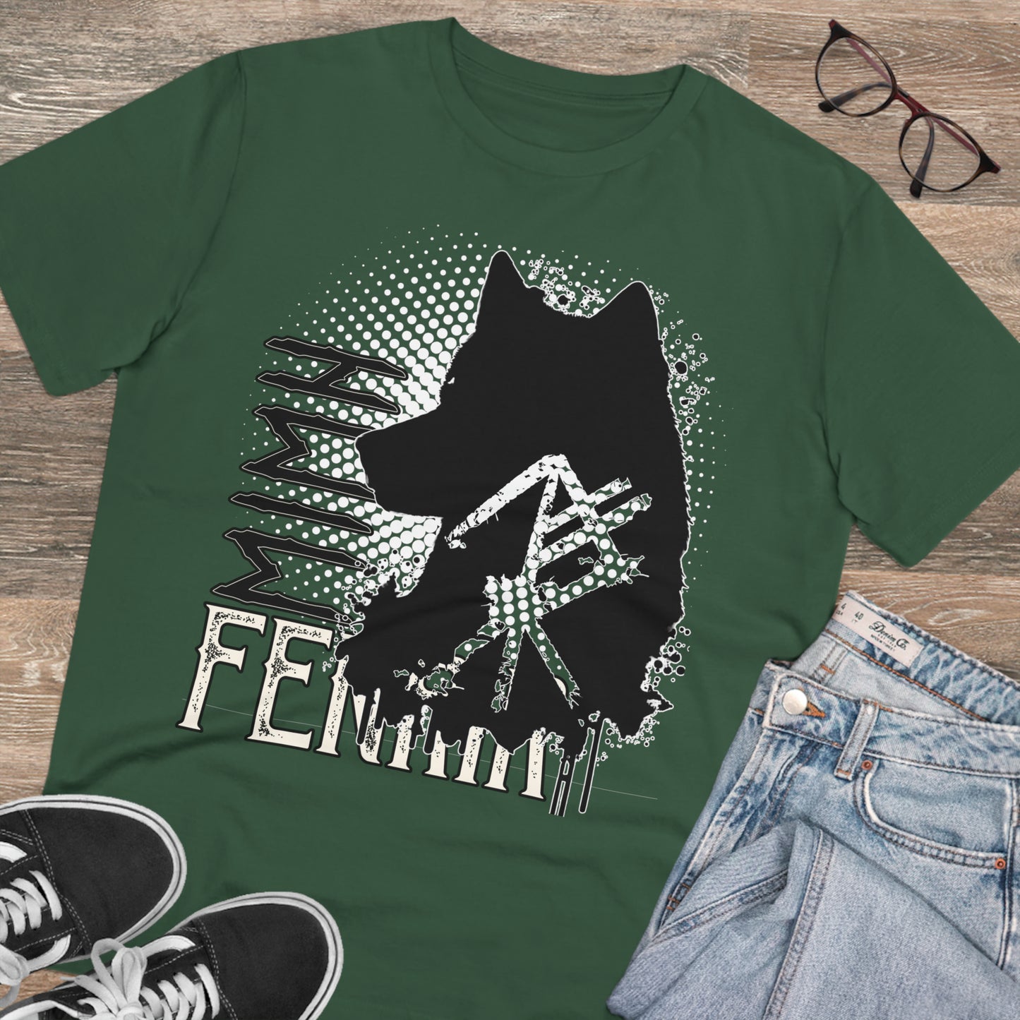 T-shirt unisex eco cotton - wolf Fenrir