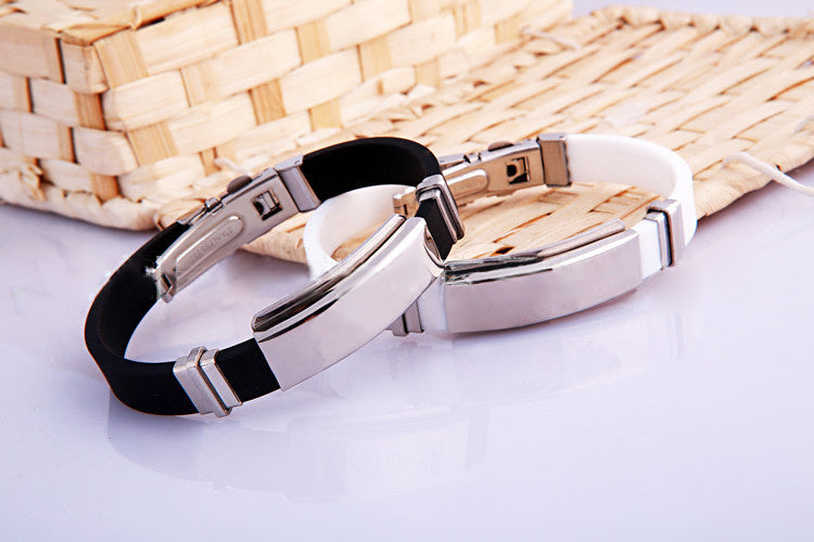 Titanium steel Silicone bracelet