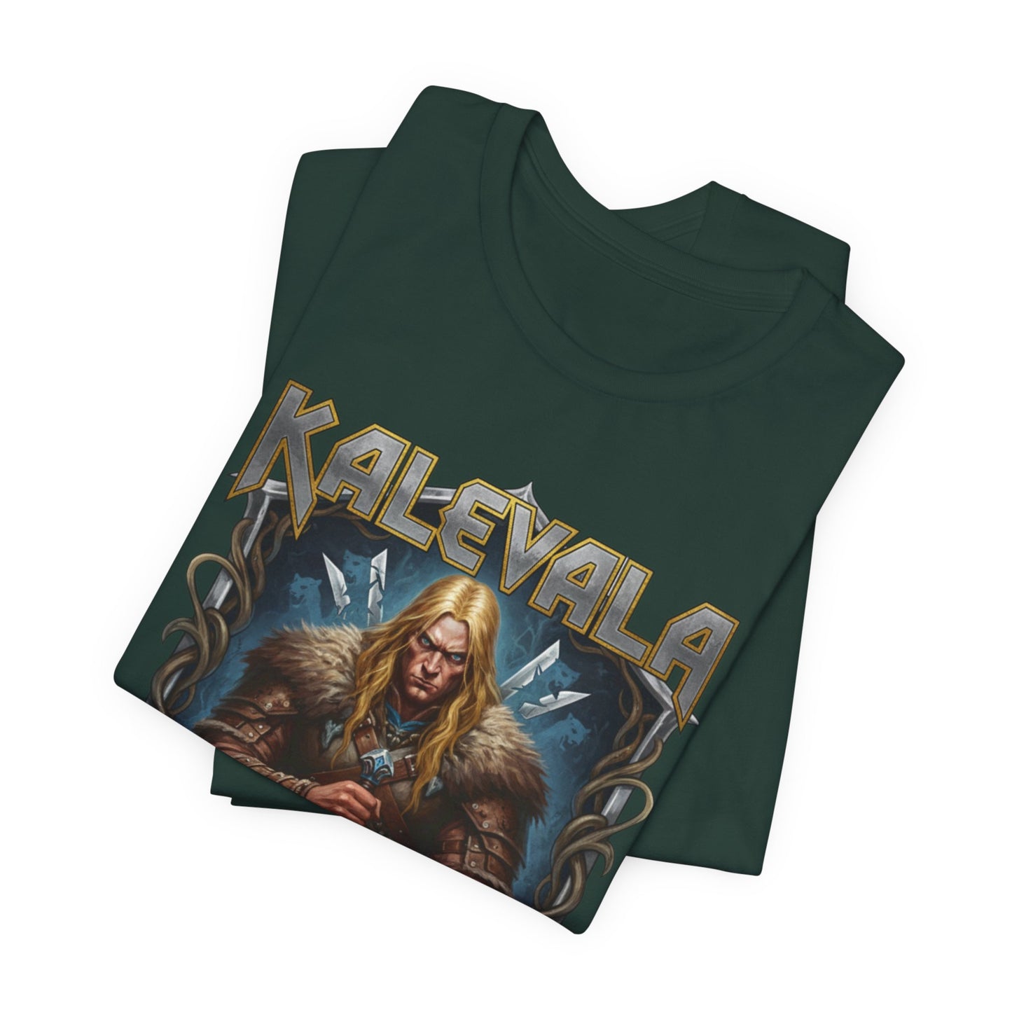 Kullervo — Kalevalan traaginen soturi Teepaita — Retro Graphic T-Shirt