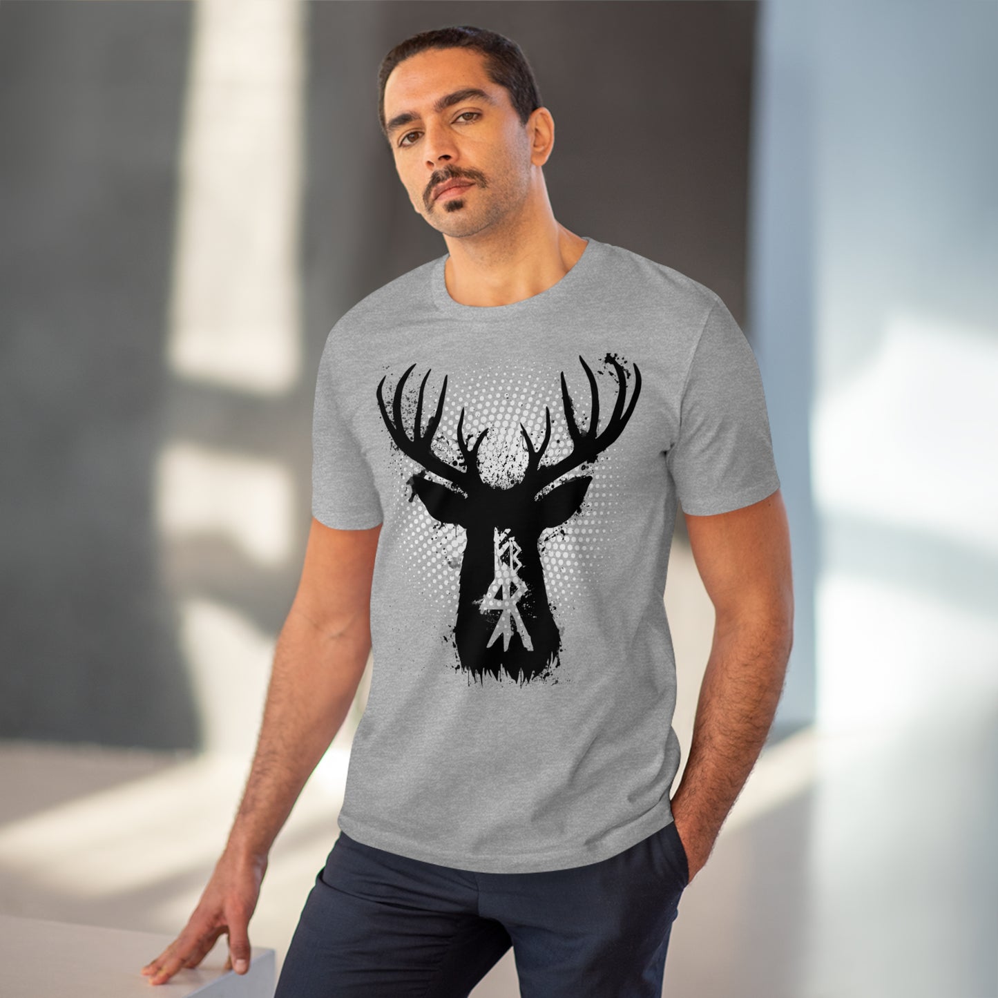 T-shirt unisex eco cotton - deer binding halter