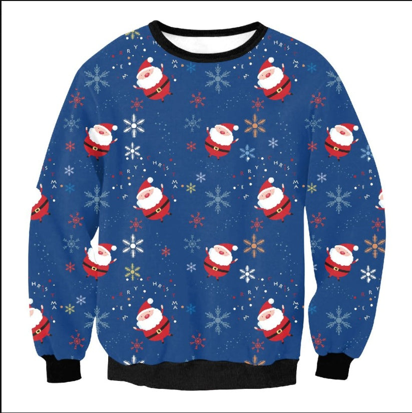 UGLY CHRISTMAS SWEATER Vacation Santa Elf Funny Womens Men Sweaters Tops Autumn Winter Clothing 