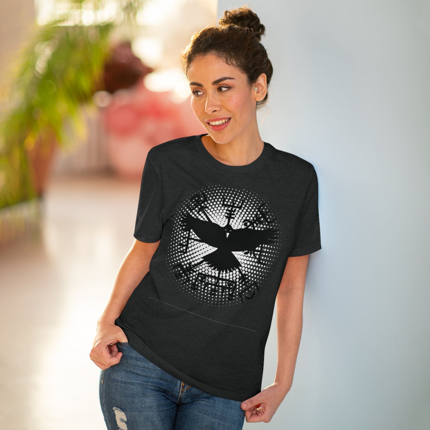 T-shirt unisex eco cotton - vegvisir and raven