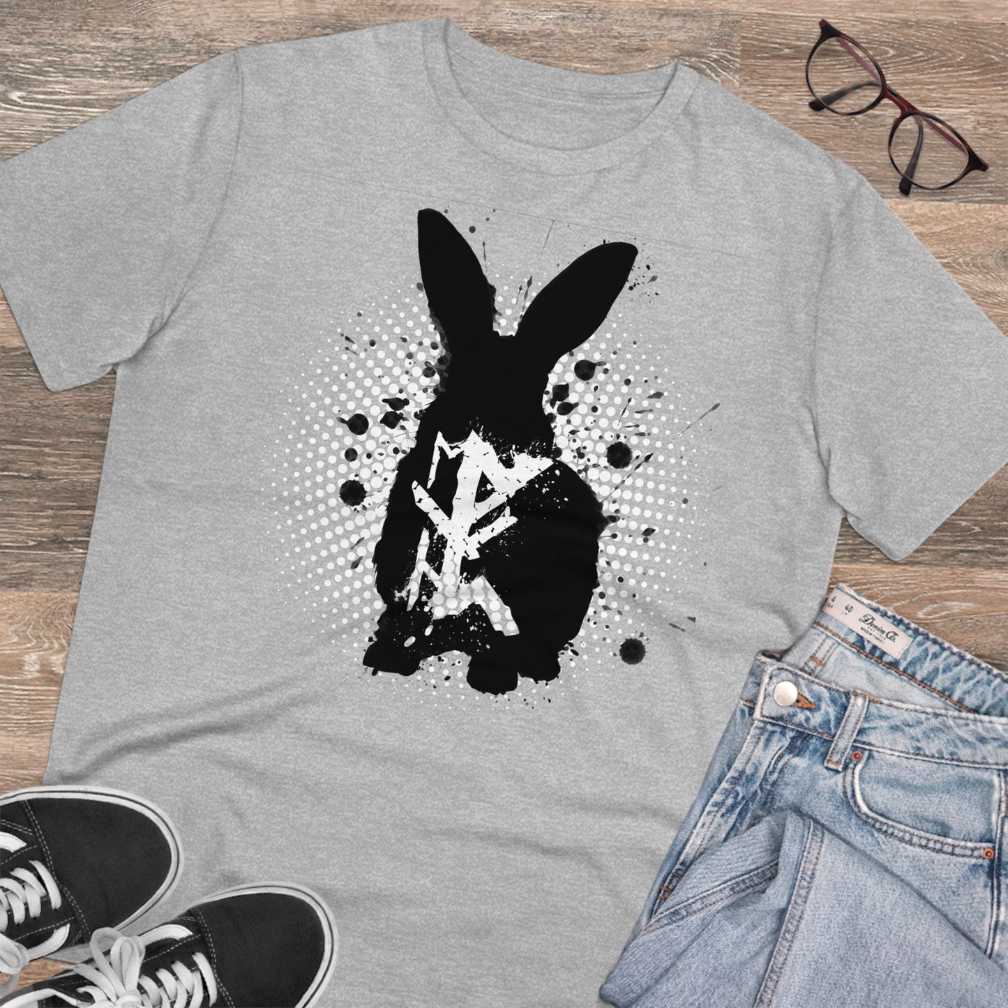 T-shirt unisex eco cotton - rabbit binding halter