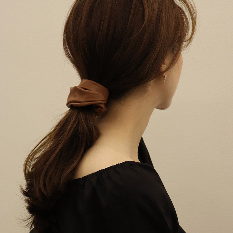 PU Leather Tie Hair Ring Solid Color Hair Accessories