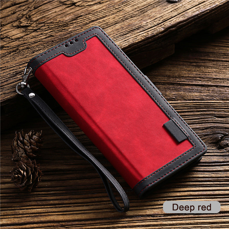 Phone Case Retro Stitching Leather Case