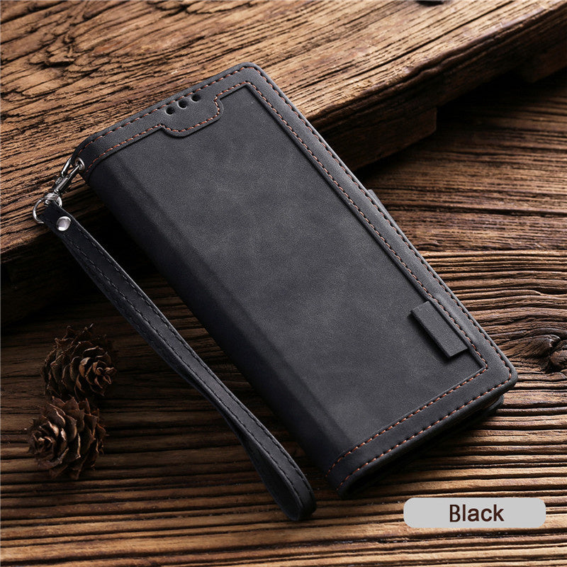 Phone Case Retro Stitching Leather Case