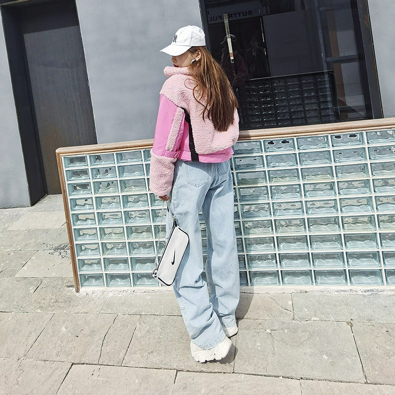 Lambskin Patent Leather Shiny Pink Coat