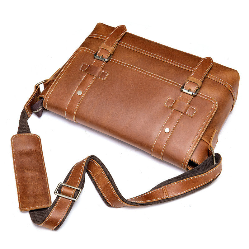 Retro Fashion Travel Bag Men's Handbag Leather Large Capacity