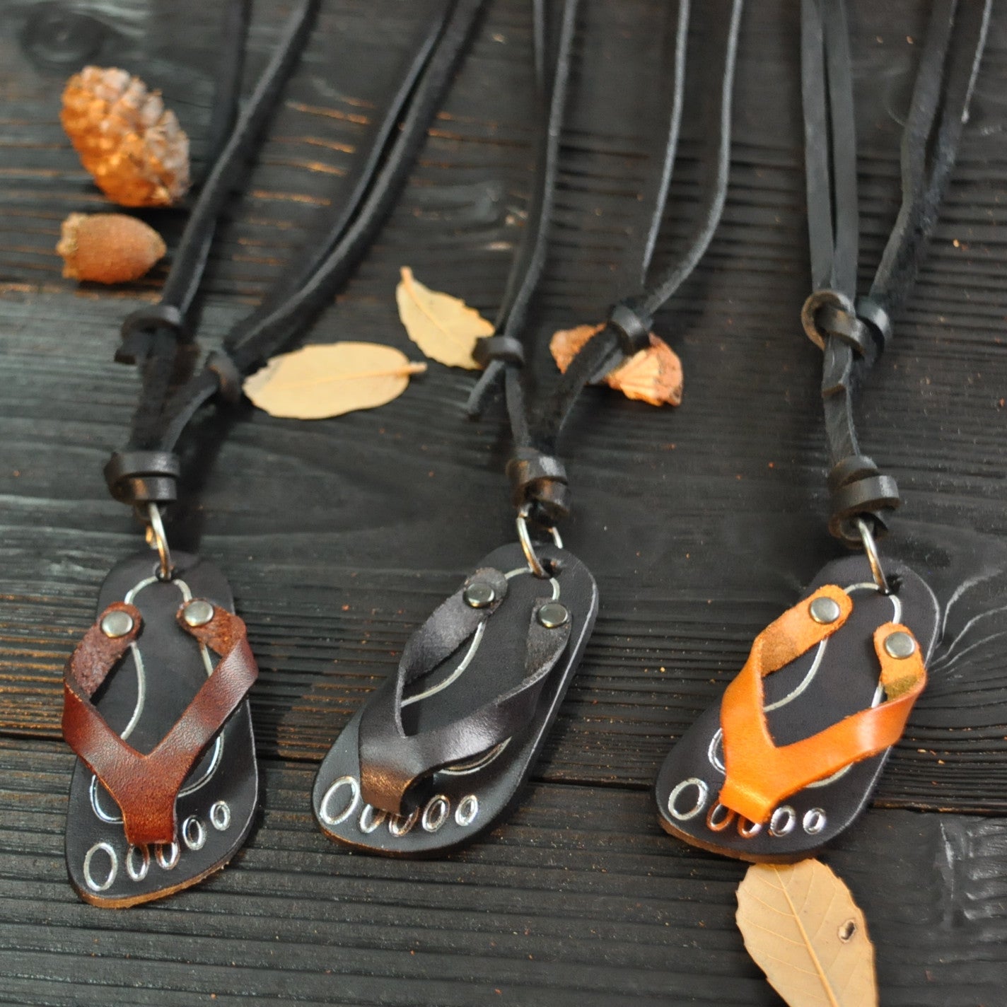 Cowhide Necklace And Leather Rope Jewelry