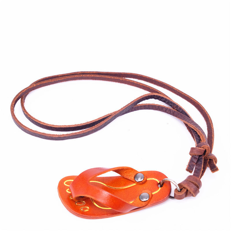 Cowhide Necklace And Leather Rope Jewelry