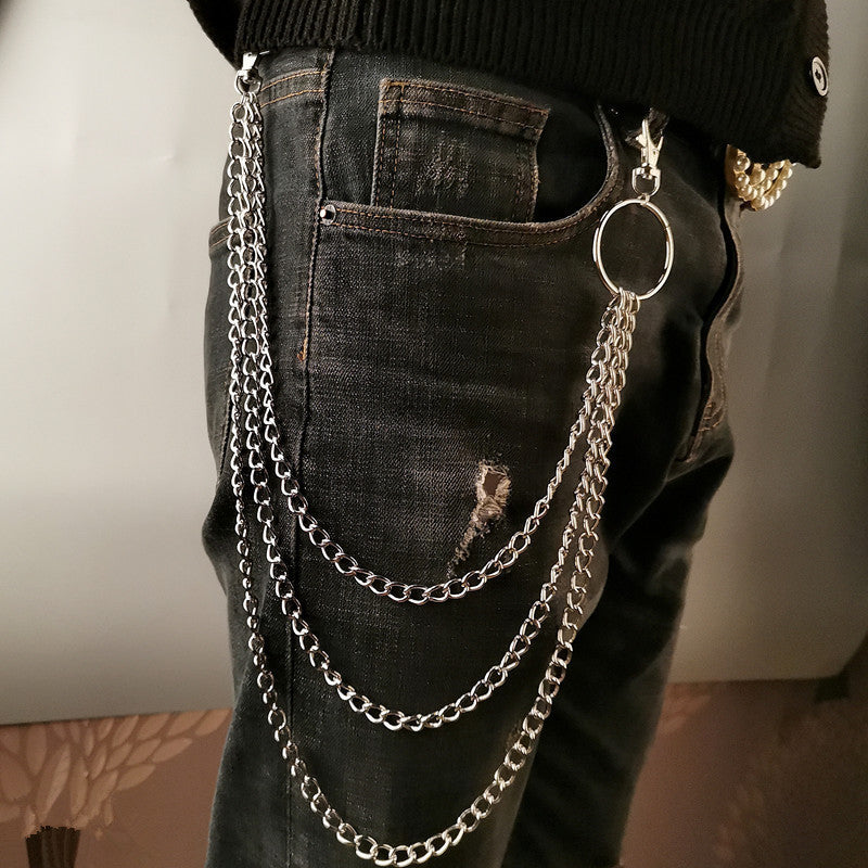 Men's And Women's Unisex Metal Pants Chain Little Punk Style All-match Personality Pants Chain