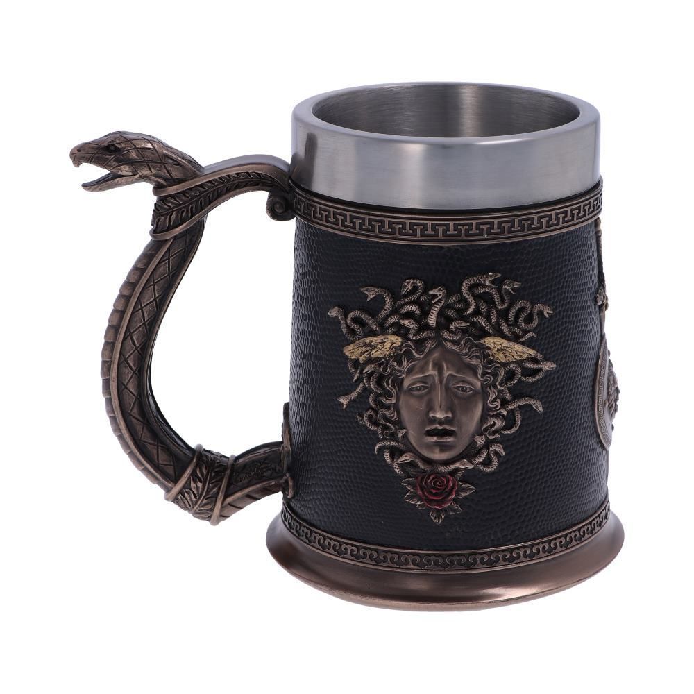 German Beer Mug Greek Myth Meidusa Mug Stainless Steel Beer Mug Medusa Snake Hair Beauty