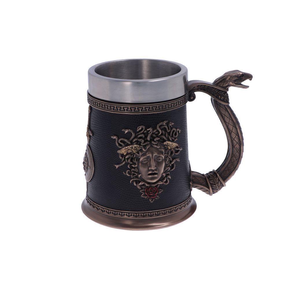 German Beer Mug Greek Myth Meidusa Mug Stainless Steel Beer Mug Medusa Snake Hair Beauty