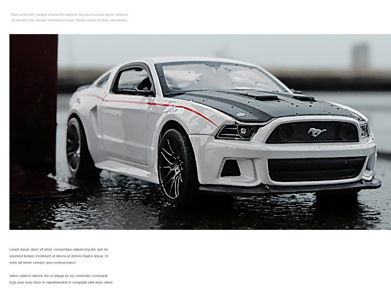 Meritor Figure  Ford Mustang Gt Car Model Original Simulation Alloy Supercar Toy Car Model Decoration