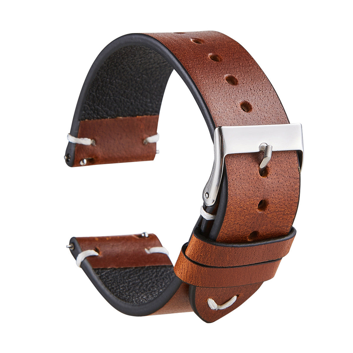 Pure Leather Leather Strap Men's And Women's Thin Italian Leather