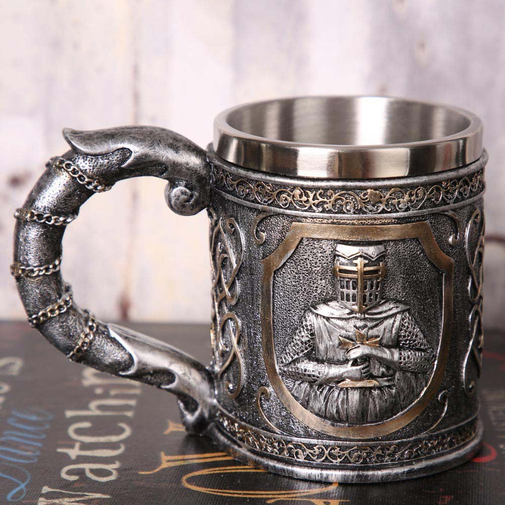 Skull Grim Reaper Mug Personalized Drinking Cup Creative 3D Three-Dimensional Stainless Steel Ghost Head Mug