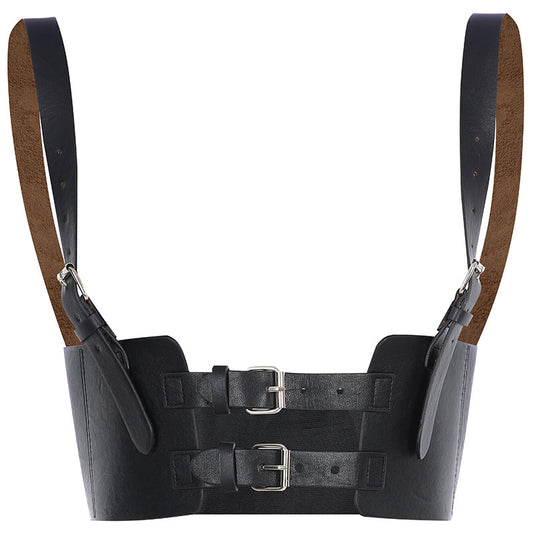 Pu Leather Vest Sling Belt For Men And Women