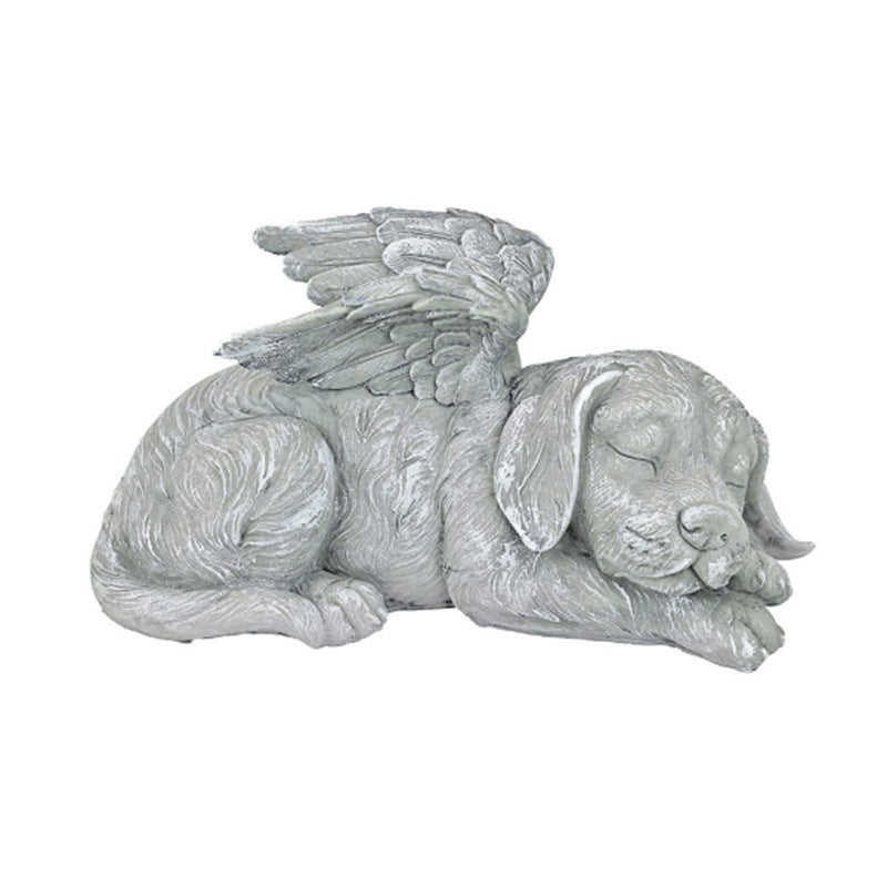 Dog Cat Angel Pet Memorial Grave Marker Statue