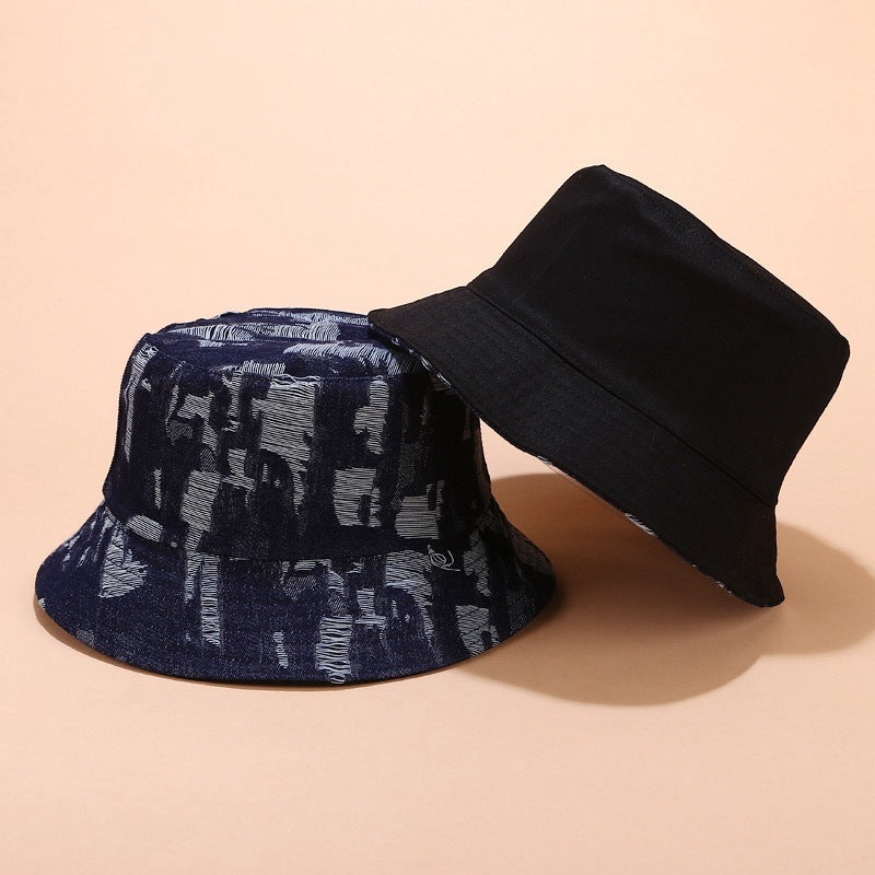 Neutral Hole Denim Fisherman Hat