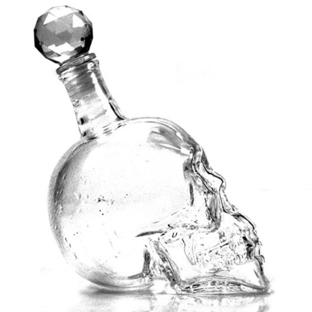 Creative Skull Glass Whisky Vodka Wine Crystal Bottle Spiri