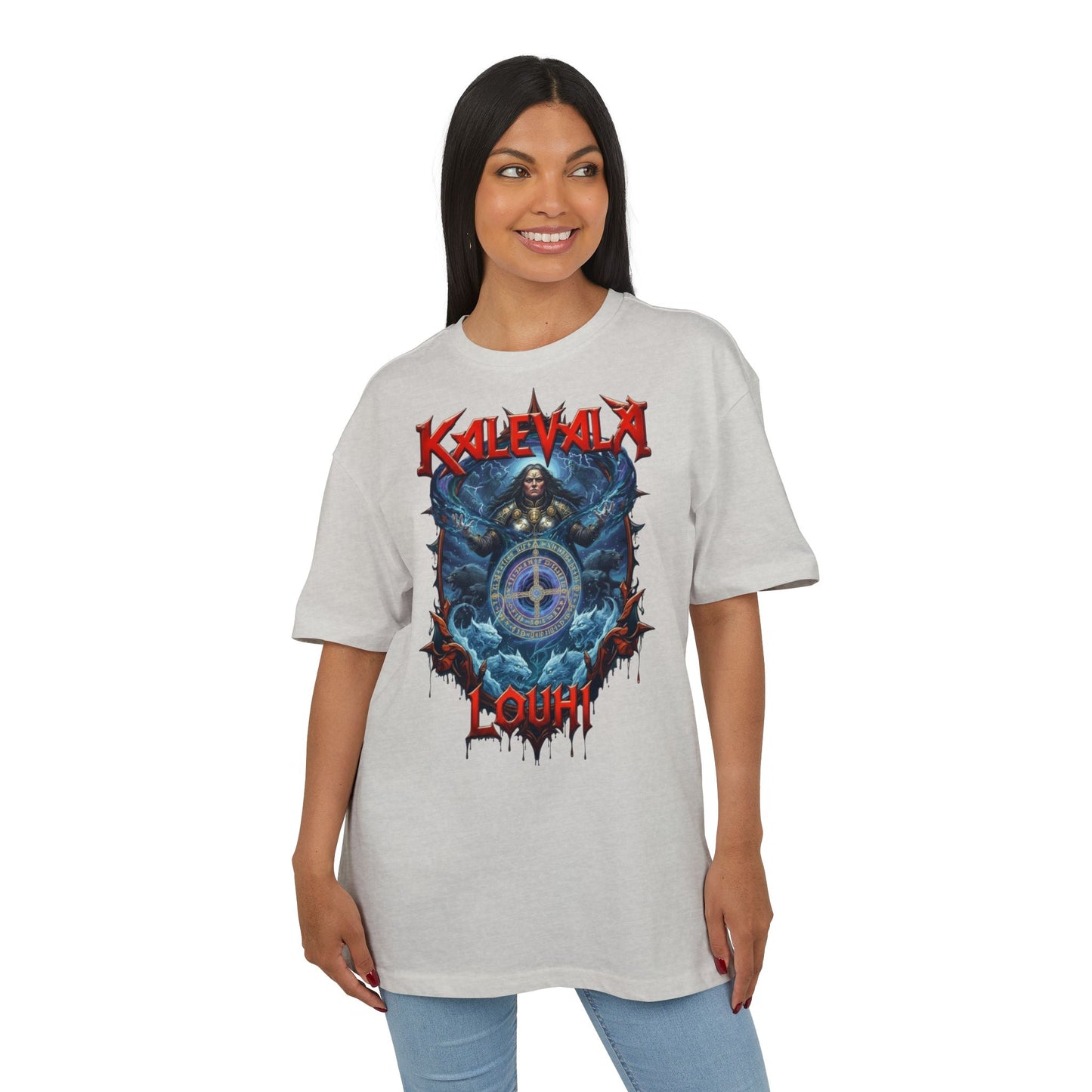 Kalevalan Kalevala Pohjolan emäntä Louhi l rock-henkinen paita -  Oversize  T-paita