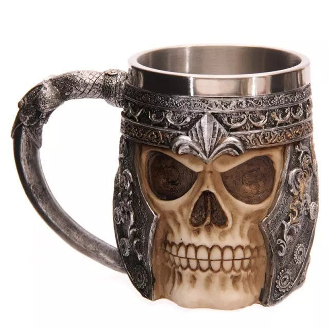 Creative Skull Knight Claw Resin Cup Stainless Steel Drinking Cup