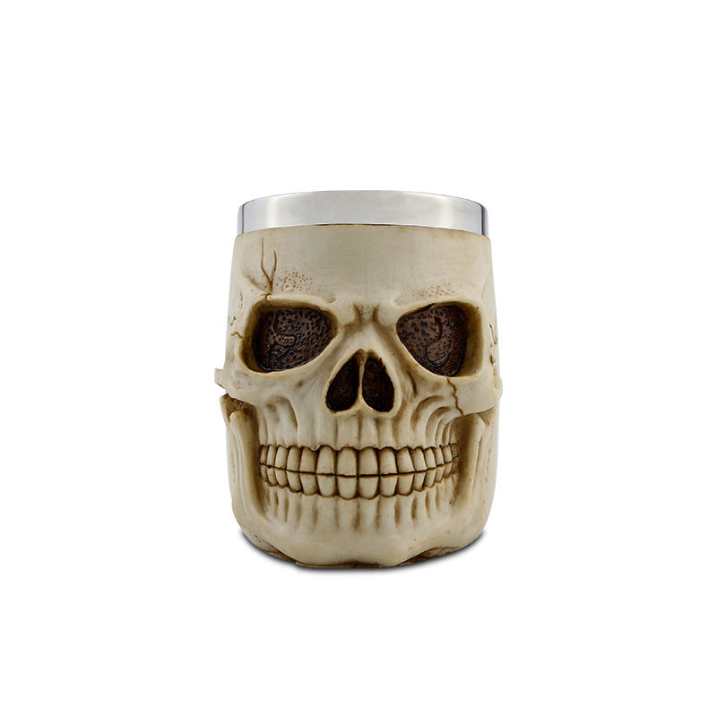 Creative Skull Knight Claw Resin Cup Stainless Steel Drinking Cup