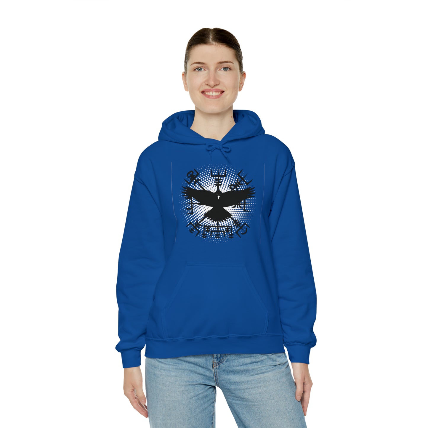 hoodie made of strong cotton - vegvisir raven