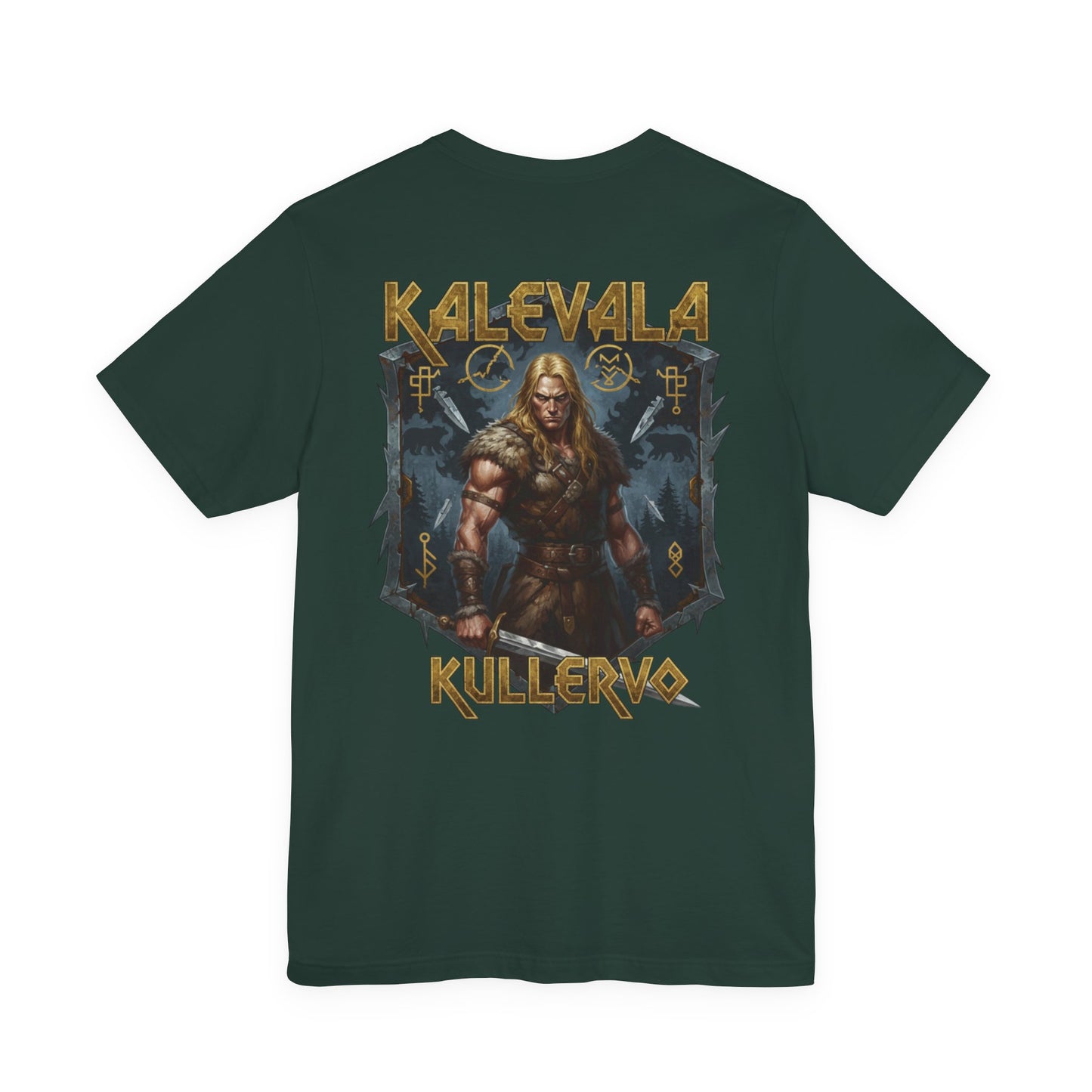 Kullervo — Kalevalan traaginen soturi Teepaita — Retro Graphic T-Shirt