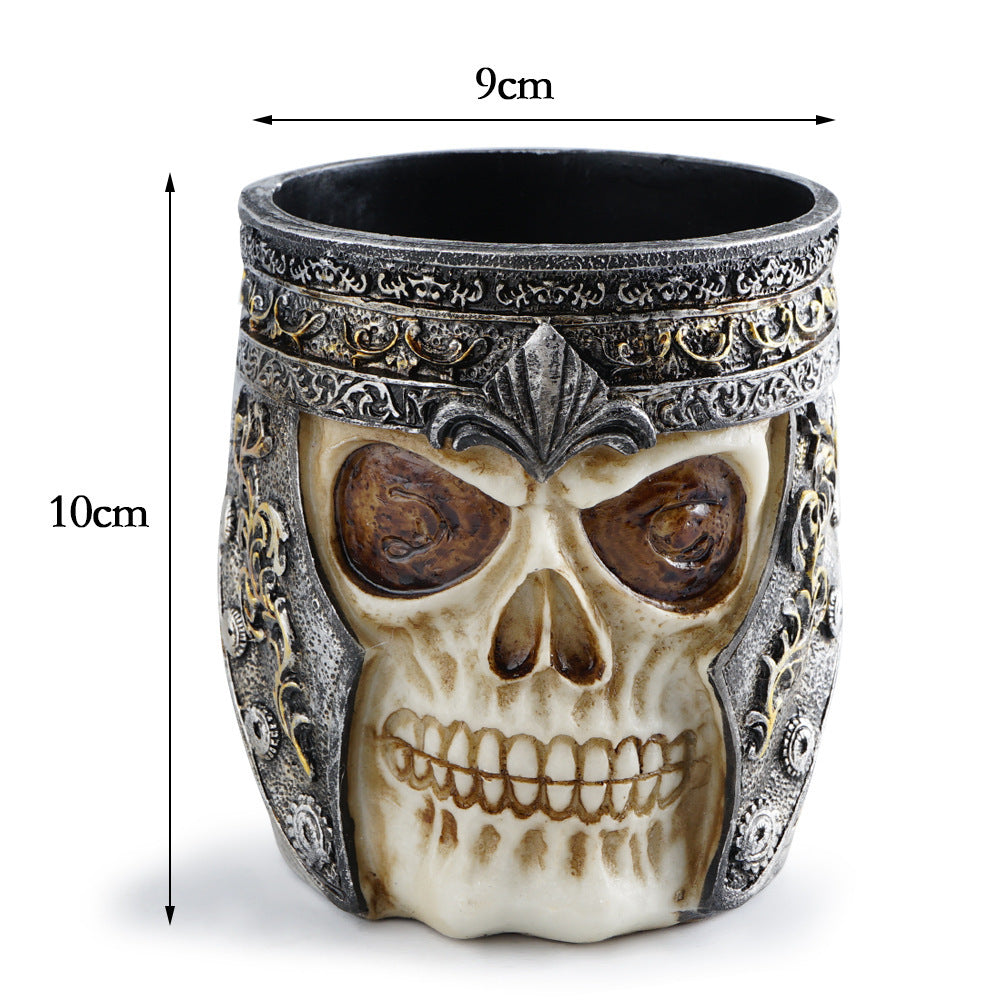 Printing Halloween Mug Metal Wine Glass Skull Mug