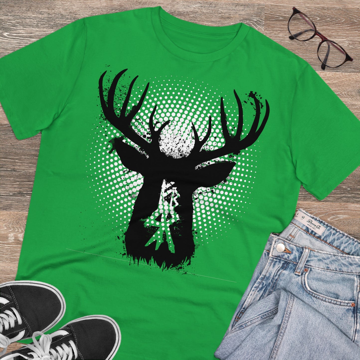 T-shirt unisex eco cotton - deer binding halter