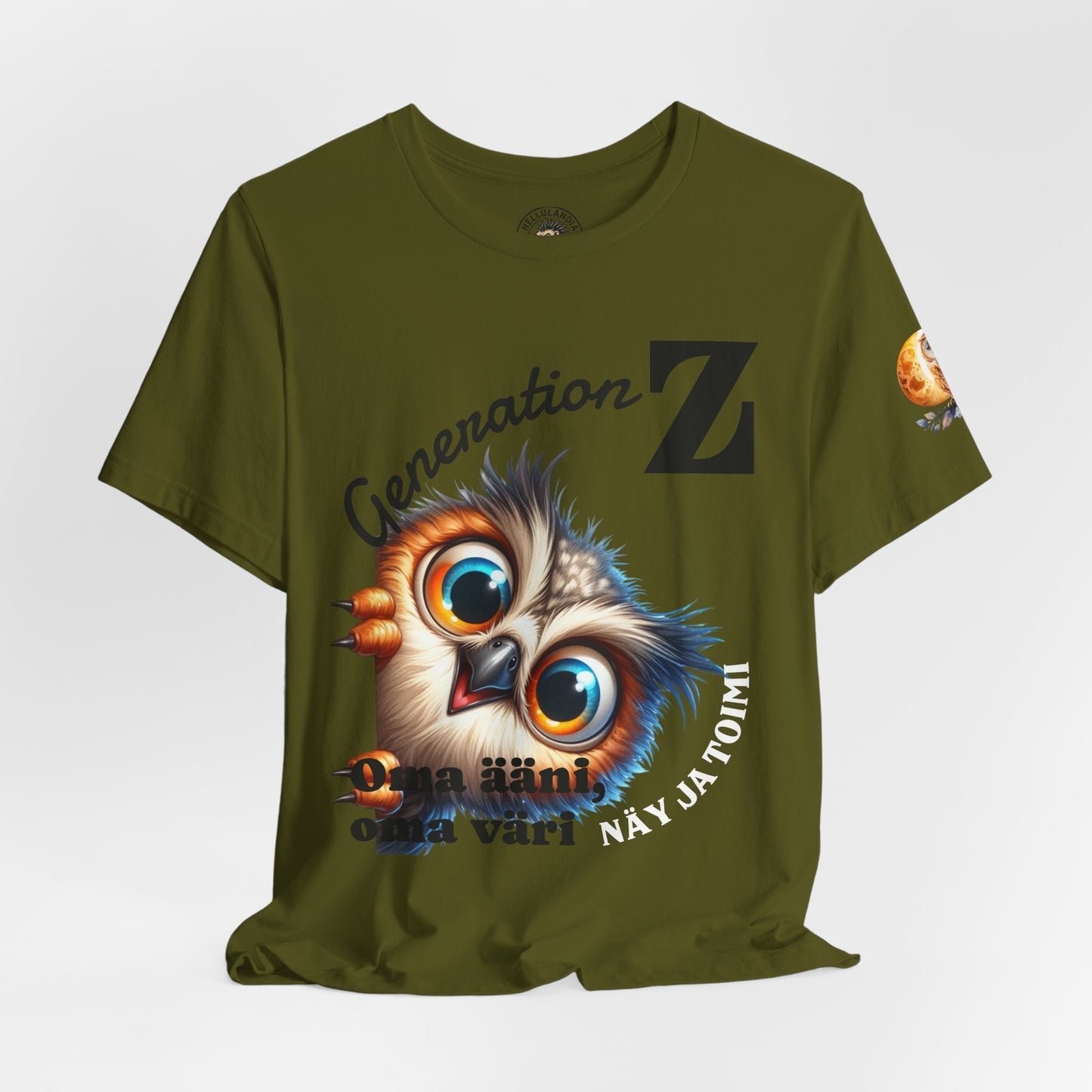 Hassu Pöllö Generation Z Tee — Funny Owl Graphic T-Shirt