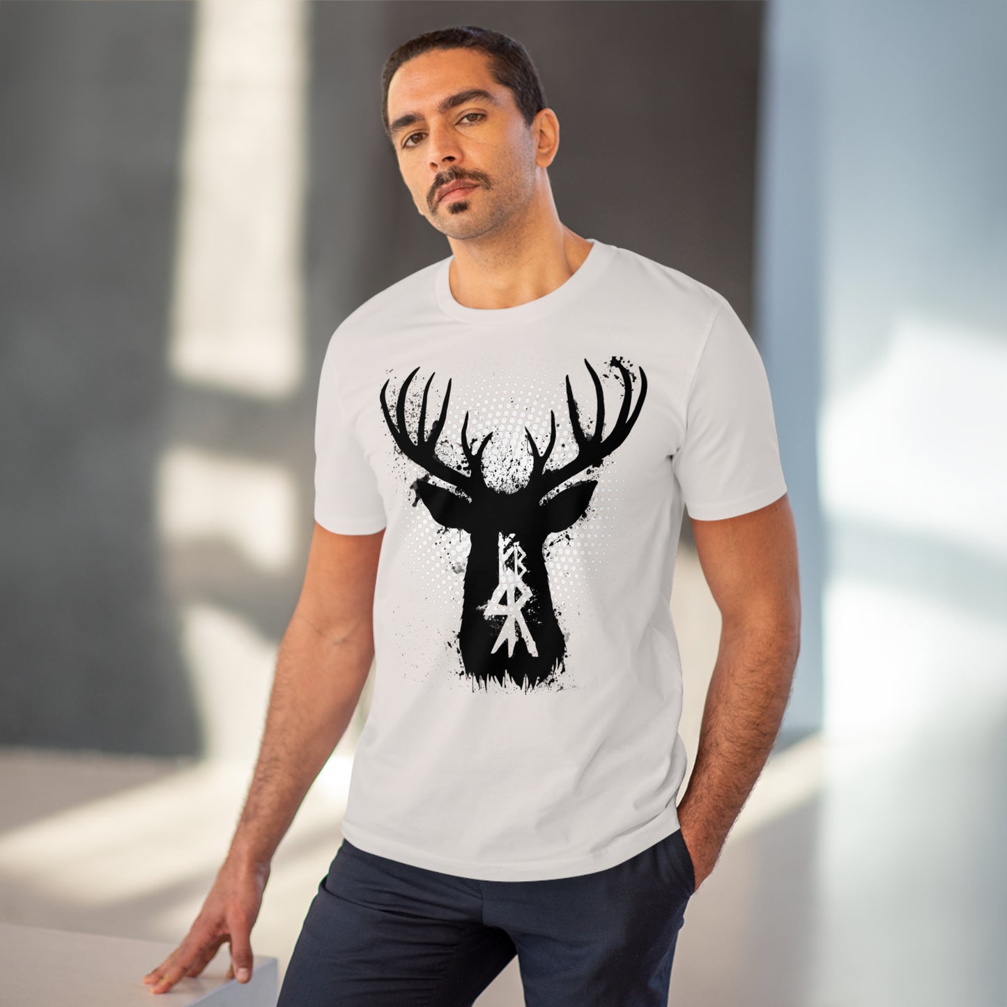 T-shirt unisex eco cotton - deer binding halter