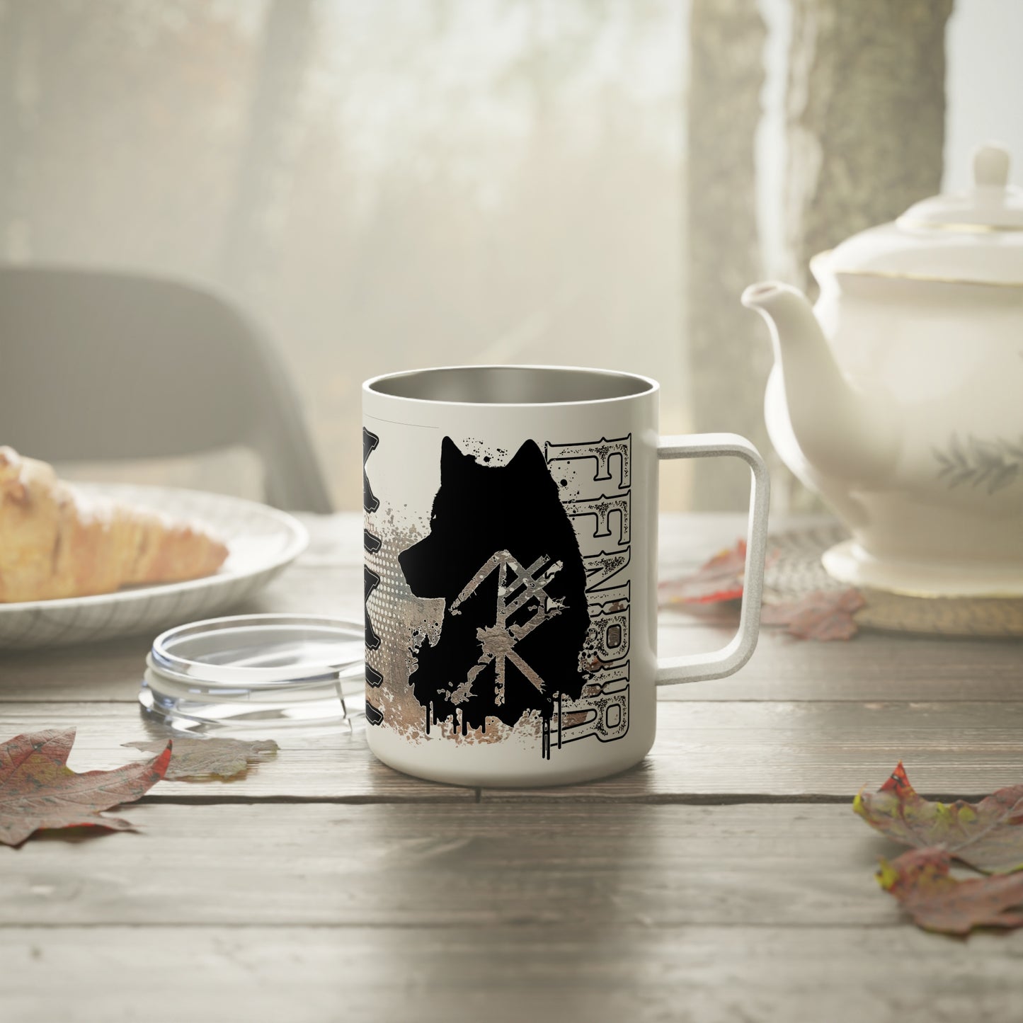 Insulated Mug, 10oz Vikings Fenrir Wolf