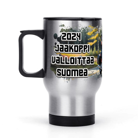 matkamuki terästä (14 oz) - muokkaa ite 1 kuva ja 1 teksti -