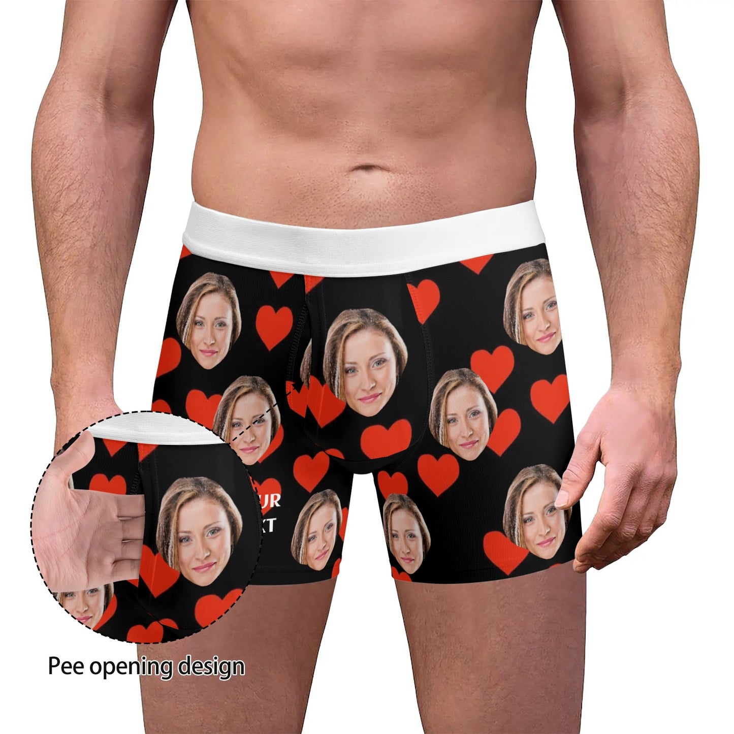 Miesten custom kalsarit - monelle kuvalla ja Tekstillä Koristellut Bokserit