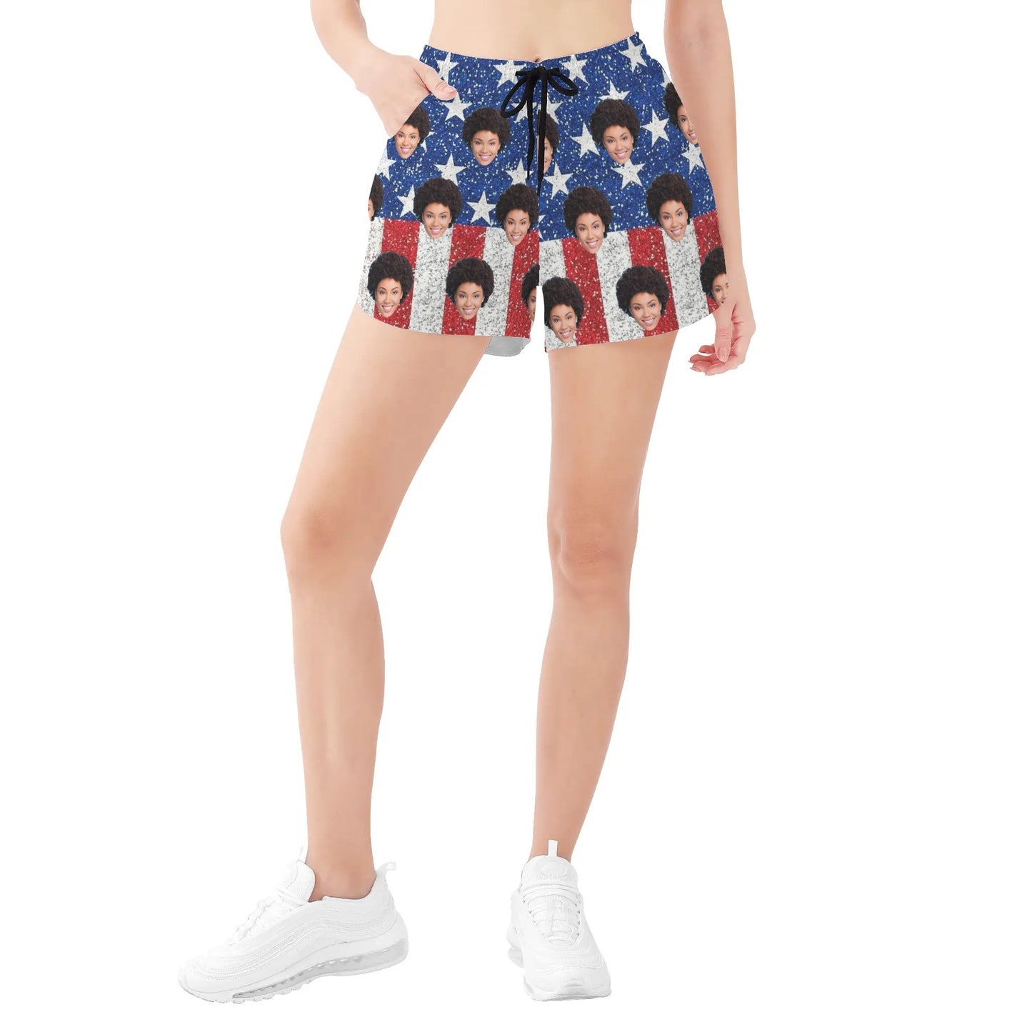 Womens All Over Print Casual Beach Shorts