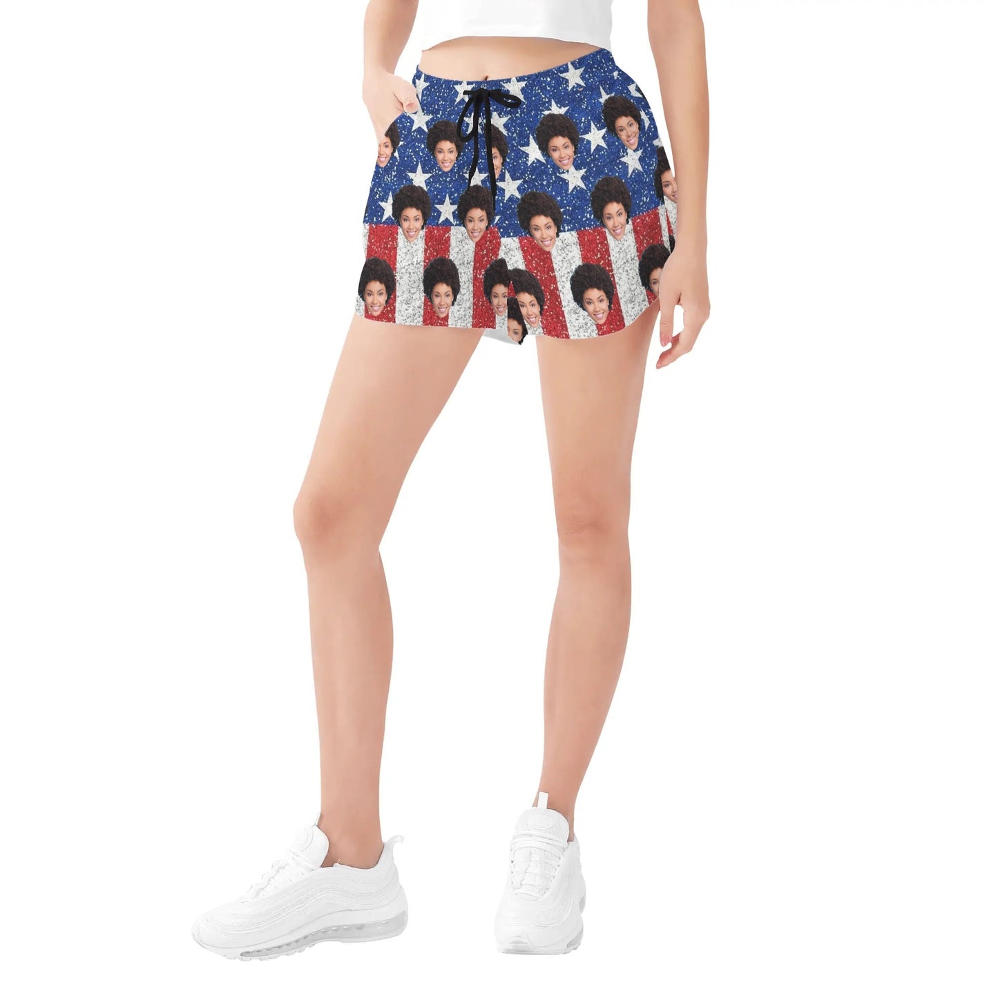 Womens All Over Print Casual Beach Shorts