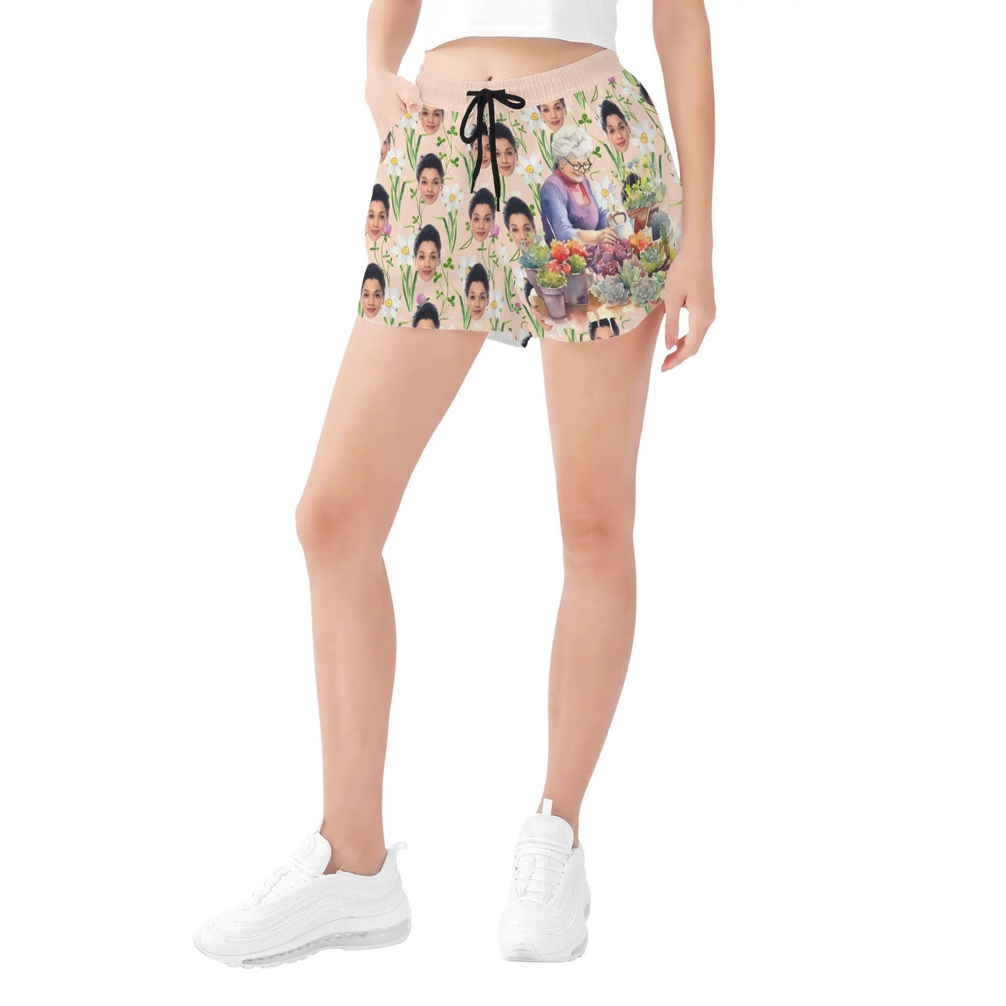 Womens All Over Print Casual Beach Shorts