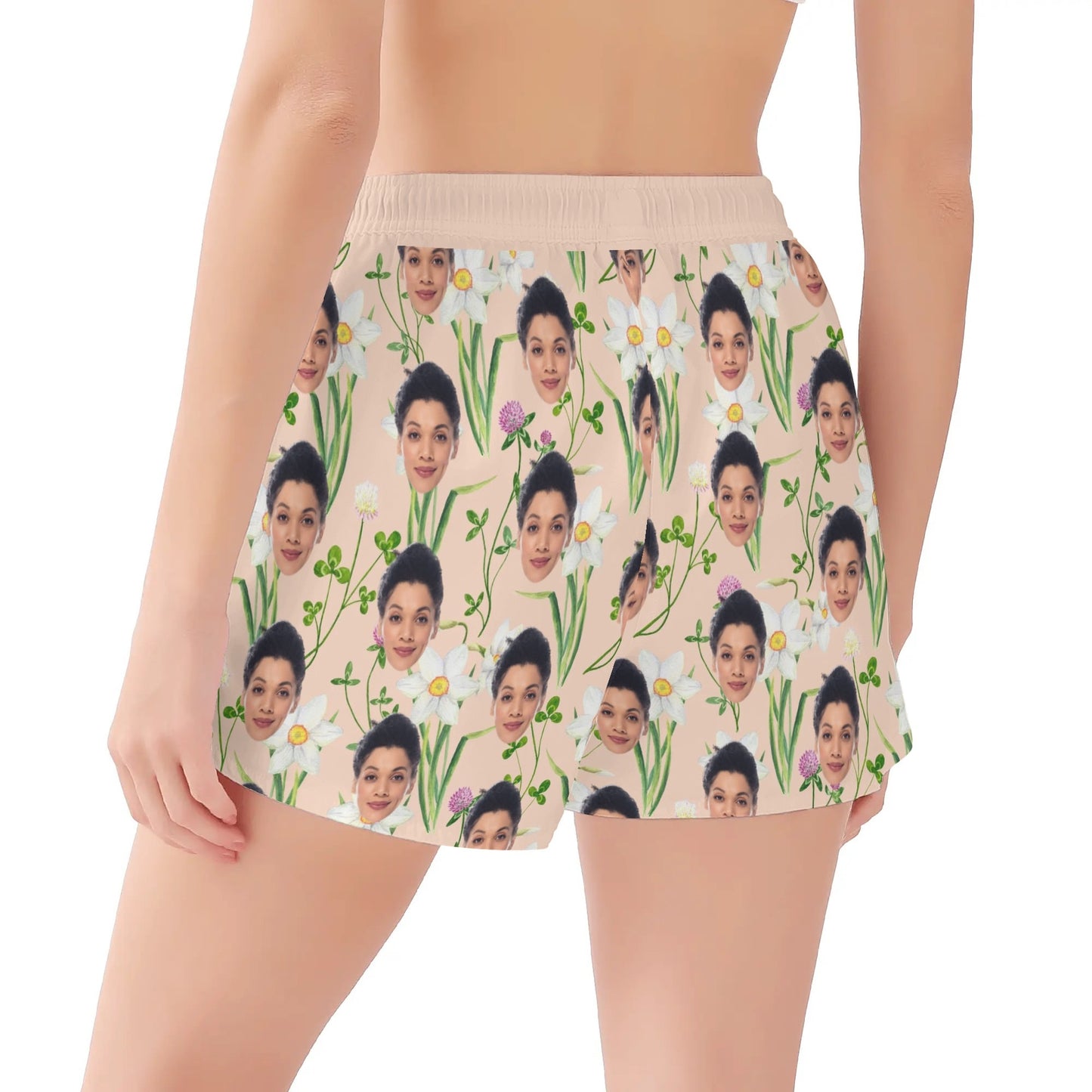 Womens All Over Print Casual Beach Shorts