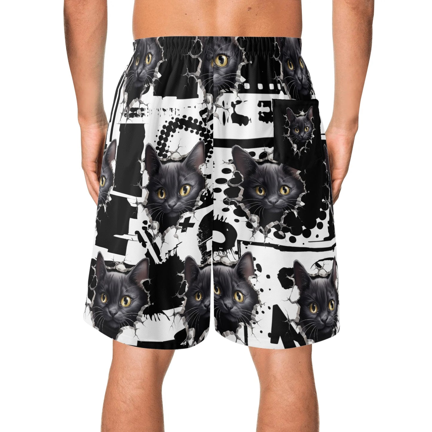 Mens Lightweight Hawaiian Beach Shorts