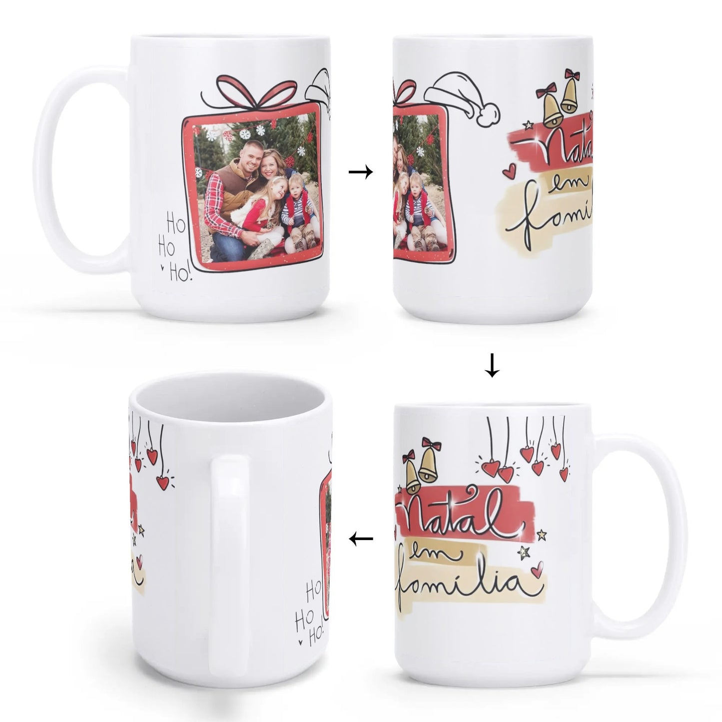 christmas mug ceramic, perfect coffee mug (15 oz/443 ml) with your own image