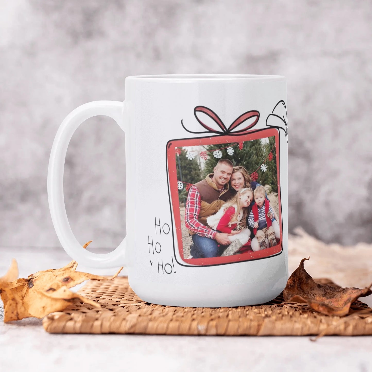 christmas mug ceramic, perfect coffee mug (15 oz/443 ml) with your own image