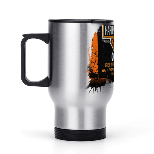 stylish steel thermos cup, 414ml - with a large picture